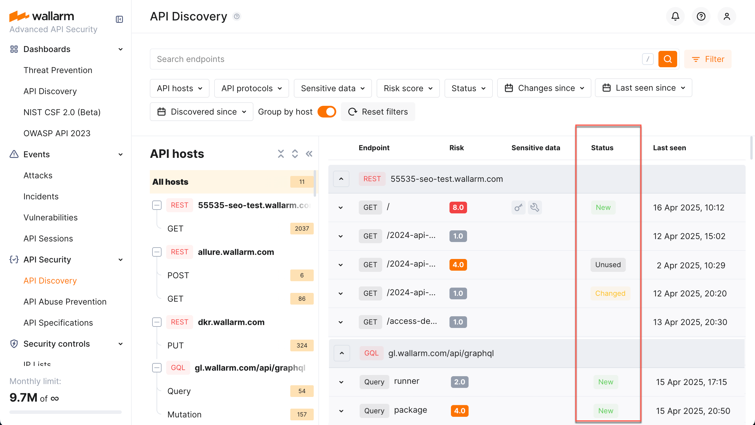 API Discovery - track changes