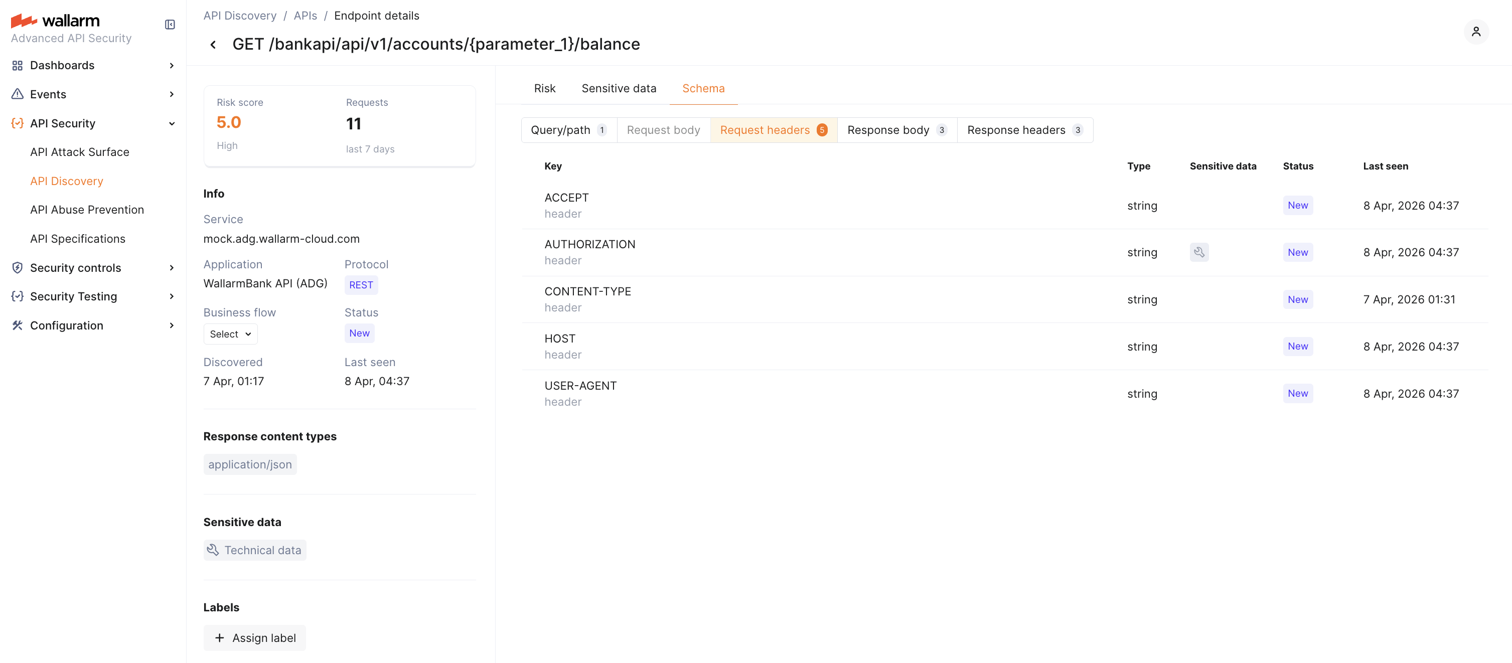 API Discovery - REST endpoint details
