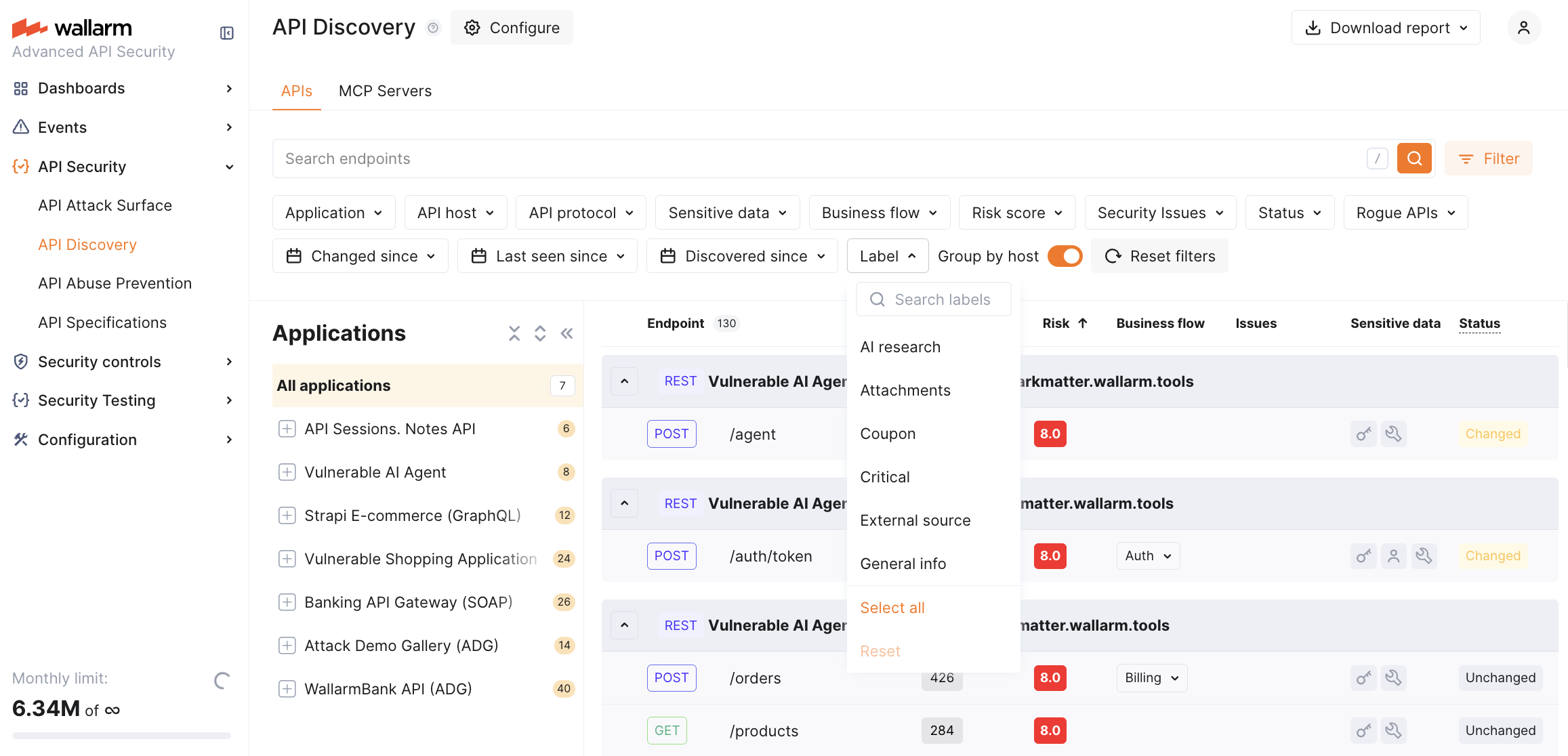 API Discovery - labels
