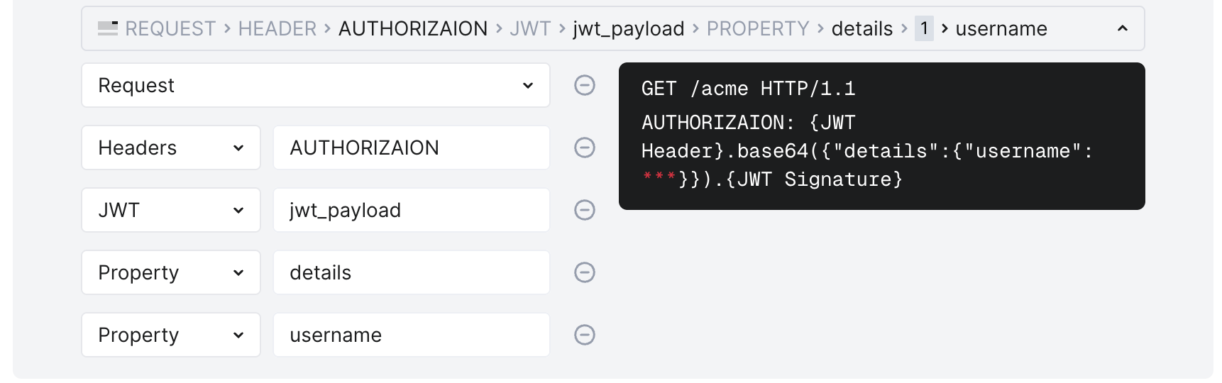 !API Sessions - context parameters - example - JWT