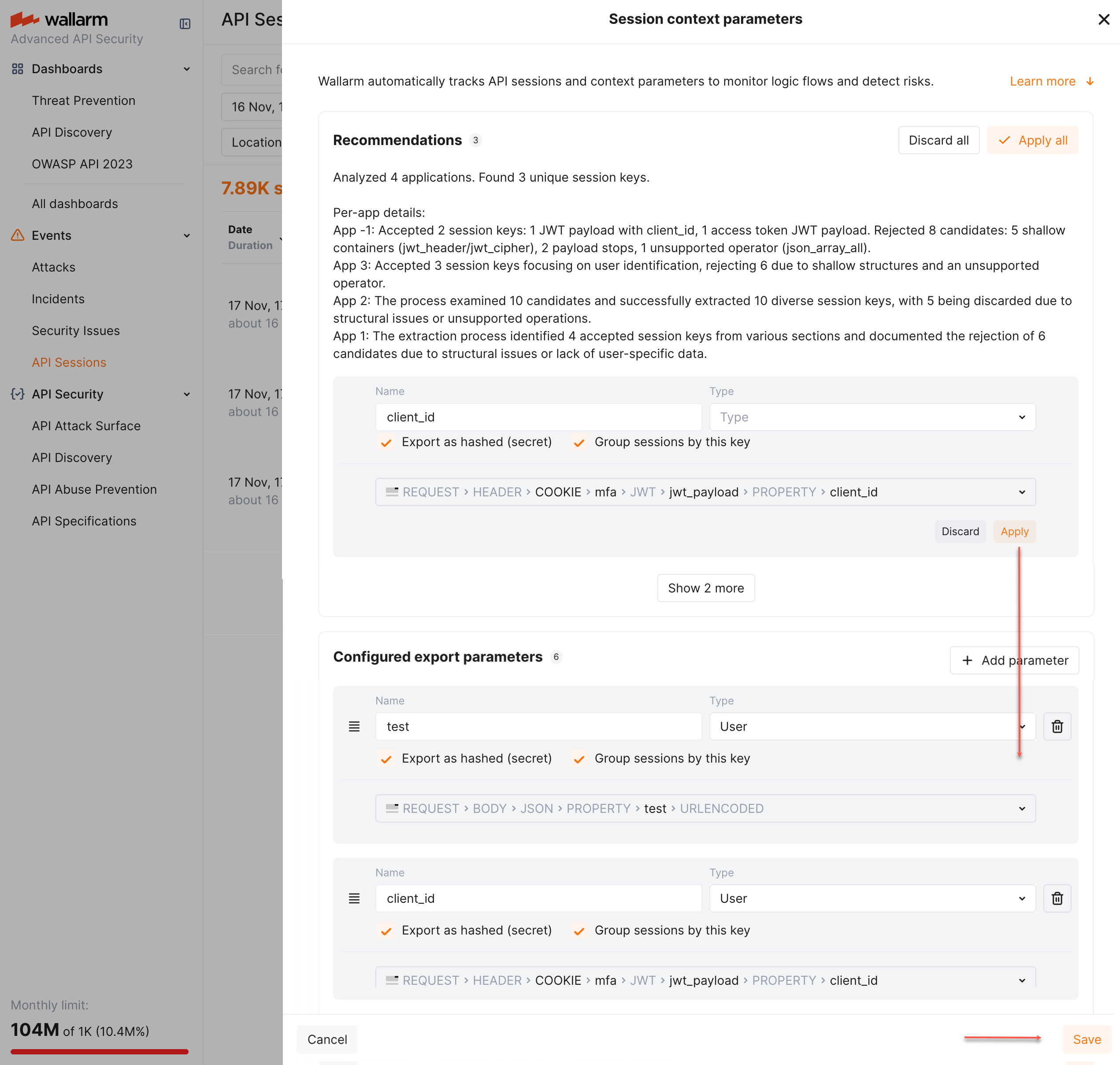 !API Sessions - Recommendations