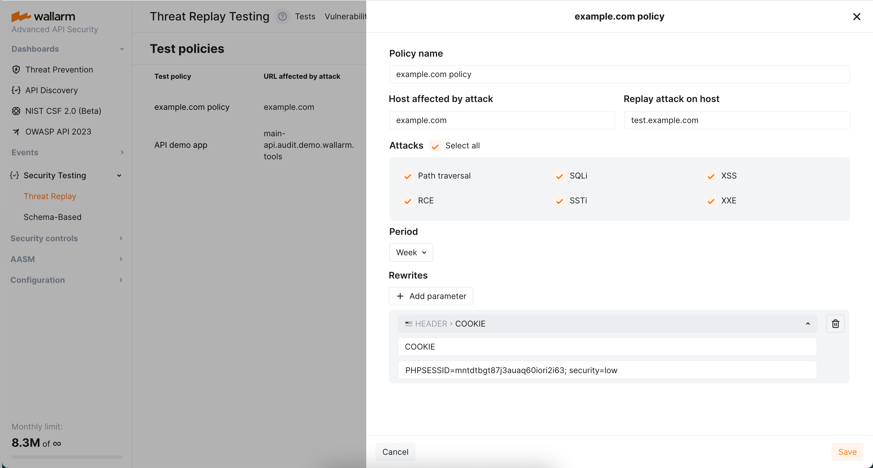 Example of rewrite modifying COOKIE