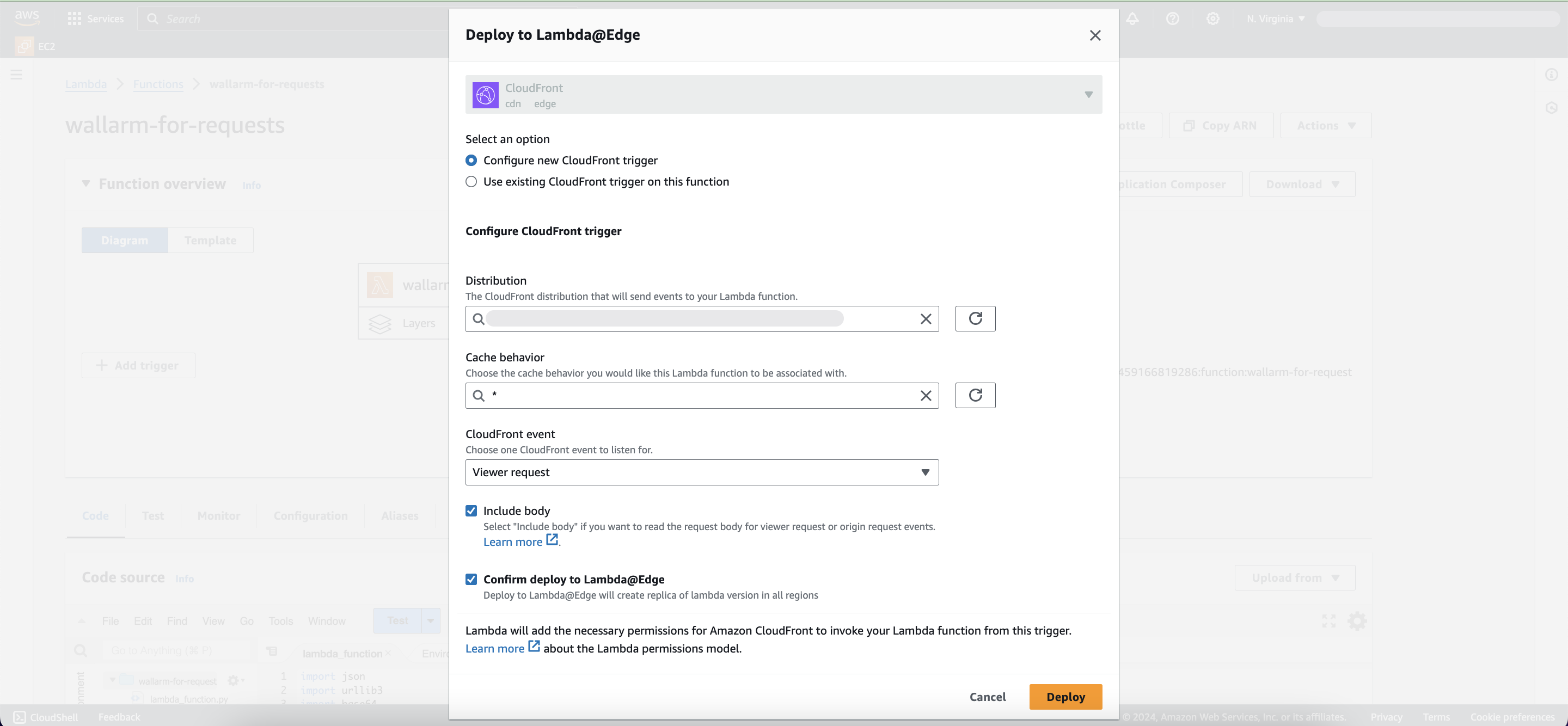 Cloudfront function deployment